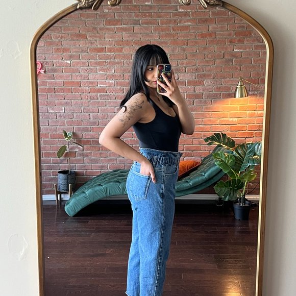 Oak and Fort Straight Leg Blue Jeans - Picture 2 of 2